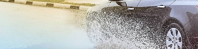 Car in logging water