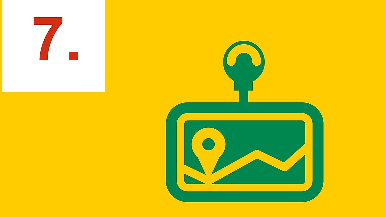 GPS indiquant un lieu sur la carte