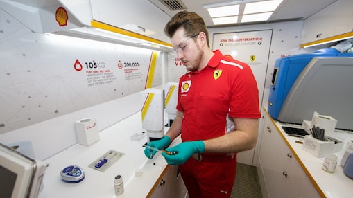 shell scientist on the scuderia ferrari lab