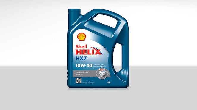 Bidon d'huile moteur Shell Helix HX7 10W-40 4L pour moteurs diesel et essence, avec technologie synthétique